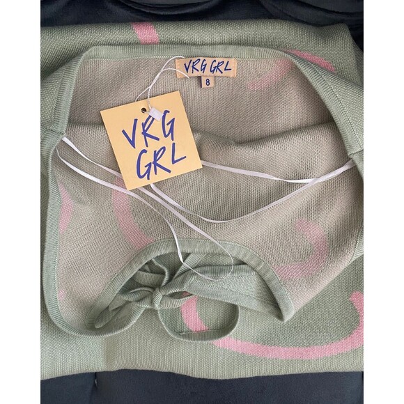 !!SALE!! VRGGRL - Summer Weekend Knit Midi Dress - SAGE - SIZE 8 - Picture 2 of 2